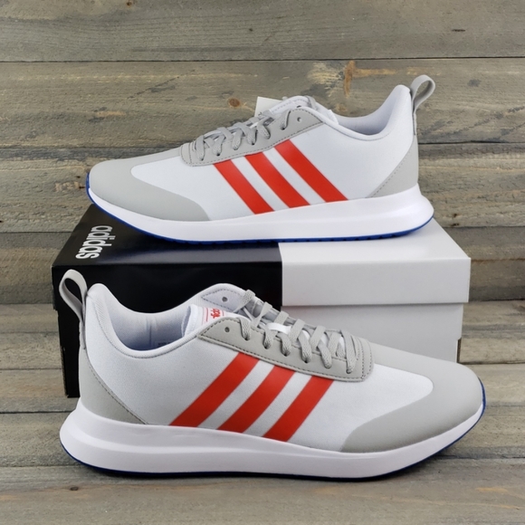 adidas RUN60S Men's Running Shoes White/Grey/Red - Picture 8 of 8